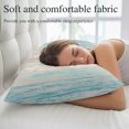 thumbnail image 4 of Aqua Blue Wooden Standard Size Pillow Cover, Pillowcase Protectors with Zipper, Breathable Decorative Throw Pillow Case Cover, Farmhouse Brown Vintage Distressed Pillow Shams for Couch Sofa 20x26Inch, 4 of 9
