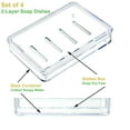 thumbnail image 3 of Youngever 4 Pack Soap Holders, Detachable Soap Dish, Soap Saver, Clear Bar Soap Holders for Shower, Sink Bathroom, 3 of 5