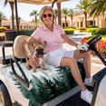 thumbnail image 3 of Golf Cart Seat Covers for 2 Seater,Green Mist Forest Microfiber Cart Seat Towel Blanket,Farmhouse Trees Nature Landscape Absorbent Breathable Non Slip Bench Seats Protector for Golf Course 51"x31", 3 of 9