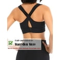thumbnail image 2 of Womens Front Zip High Impact Sports Bra, Full Adjustable Straps Buttery Soft Workout Marathon Tops, 2 of 7