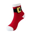 thumbnail image 3 of Chaussettes Rouges pour Femmes, Chaussettes de Sommeil en Peluche pour Aînés, Chaussettes en Velours Corail pour la Maison, Chaussettes de Noël, 3 of 3