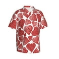 thumbnail image 2 of Fotbe Hearts Hawaiian Shirt For Men Unisex Summer Beach Casual Short Sleeve Cotton Linen Button Down Shirts-Medium, 2 of 9