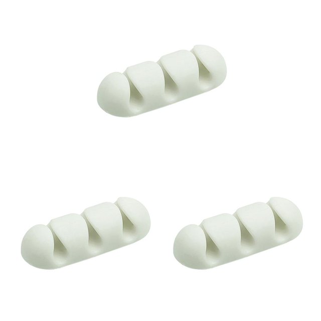 Naiovety Clips para cables Organizador de cables Soporte para cables adhesivo elástico resistente al desgaste Gestión de cables de amarre para Type1 NO1