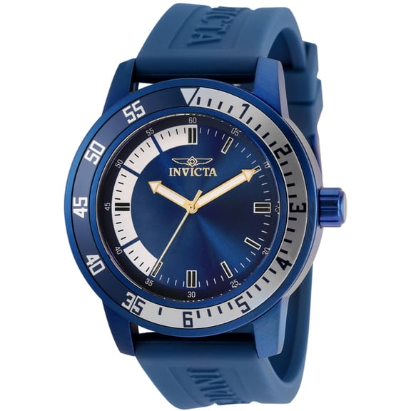 Invicta 35686 Men's Specialty Dark Blue and White Dial Strap Watch