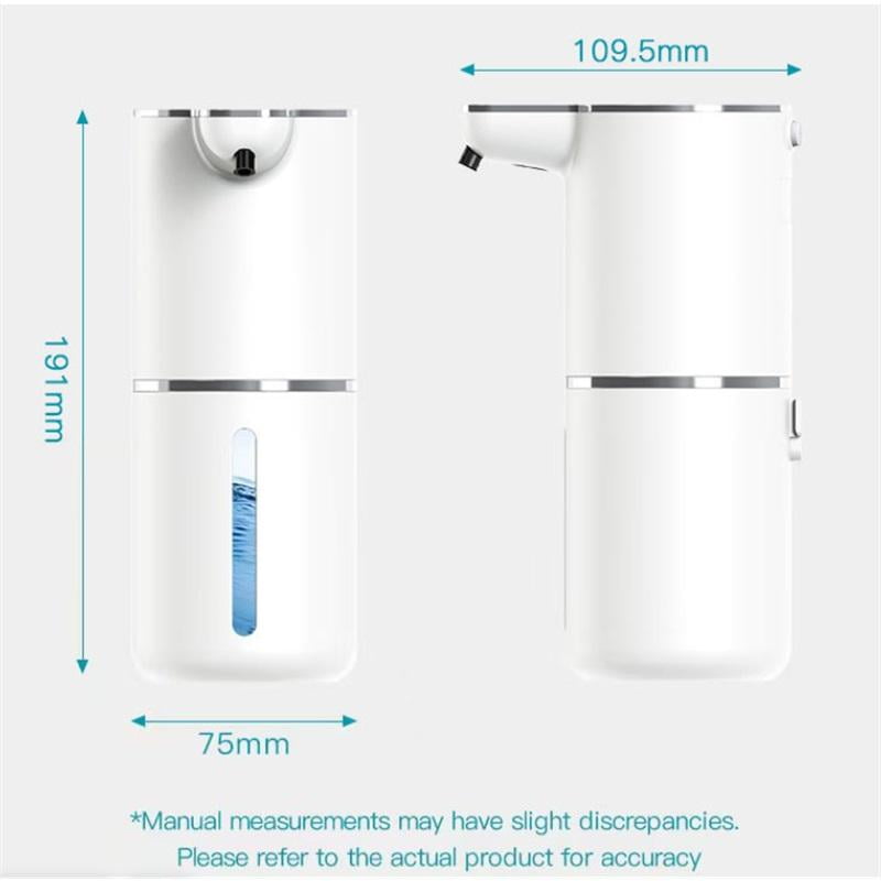 Xl-Kang Automatic Liquid Soap Dispenser, 350ml Wall Mount Touchless Soap Dispenser with Sensor, 4-Level Adjustable, IPX5 Waterproof, USB Rechargeable for Bathroom, Kitchen