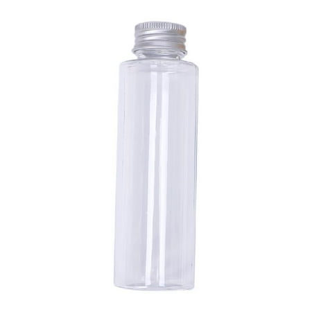 Plastic Travel Empty Jars Bottle Makeup Liquid Sample Container Aluminum Cap 100