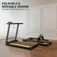 thumbnail image 4 of Folding Treadmill 300lbs Capacity Under Desk Electric Treadmills with 3HP & APP & Installation-free Walking Jogging for Home/Office(Black&Yellow), 4 of 6