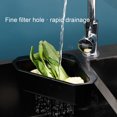 thumbnail image 3 of Drain Basket with Hook No Drilling Triangular Food Grade Easy Hanging Rinsing Stainless Steel Fruit Vegetable Washing Strainer Kitchen Gadget, 3 of 8
