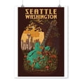 thumbnail image 2 of Seattle, Washington, Seattle with Guitar (9x12 Wall Art Print, Home Decor), 2 of 3