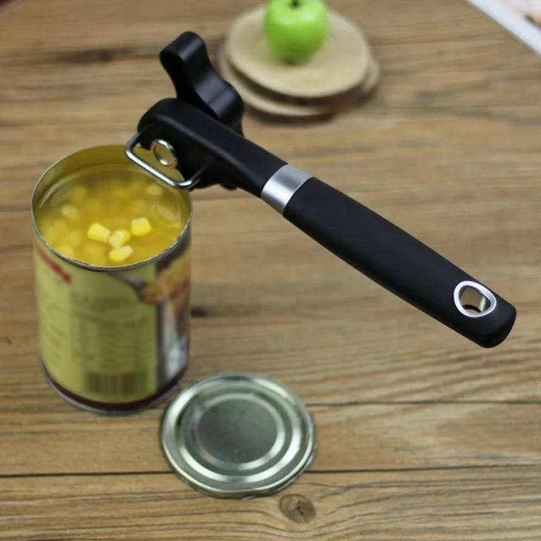 Safe Cut Manual Can Opener, Can Opener Handheld, Smooth Edge Can Opener,  Ergonomic Smooth Edge, Food Grade Stainless Steel Cutting Can Opener for