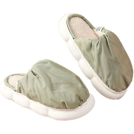 

DanceeMangoo Women Cozy Memory Foam Slippers Warm Winter Plush Fur Lined Slipper Fuzzy Indoor Outdoor Shoes