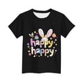 thumbnail image 2 of Manga Corta Crop Top para Niños Pascua Impresa Cuello Redondo Casual Tee 3-14 Años, 2 of 5