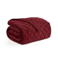 thumbnail image 4 of Pawz Red Full/Queen 90"x92" Soft Corduroy and Microfiber Velvet Quilt, for Adults and Teens, 4 of 10