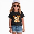 thumbnail image 5 of NOLDARES Children Girls Boys Tops Halloween Themed Cartoon Printed Short Sleeved Crew Neck T Shirt(Black,5-6 Years), 5 of 7