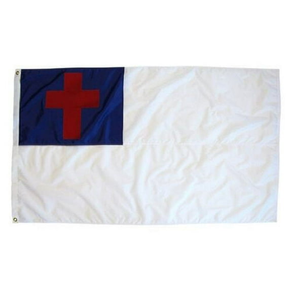 Christian Flag Poly / Nylon 3x5 ft Flag House Banner fade resistant outdoor