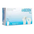 thumbnail image 1 of Guantes descartables Ambiderm Plus color azul talle P de látex con polvo x 100 unidades, 1 of 6