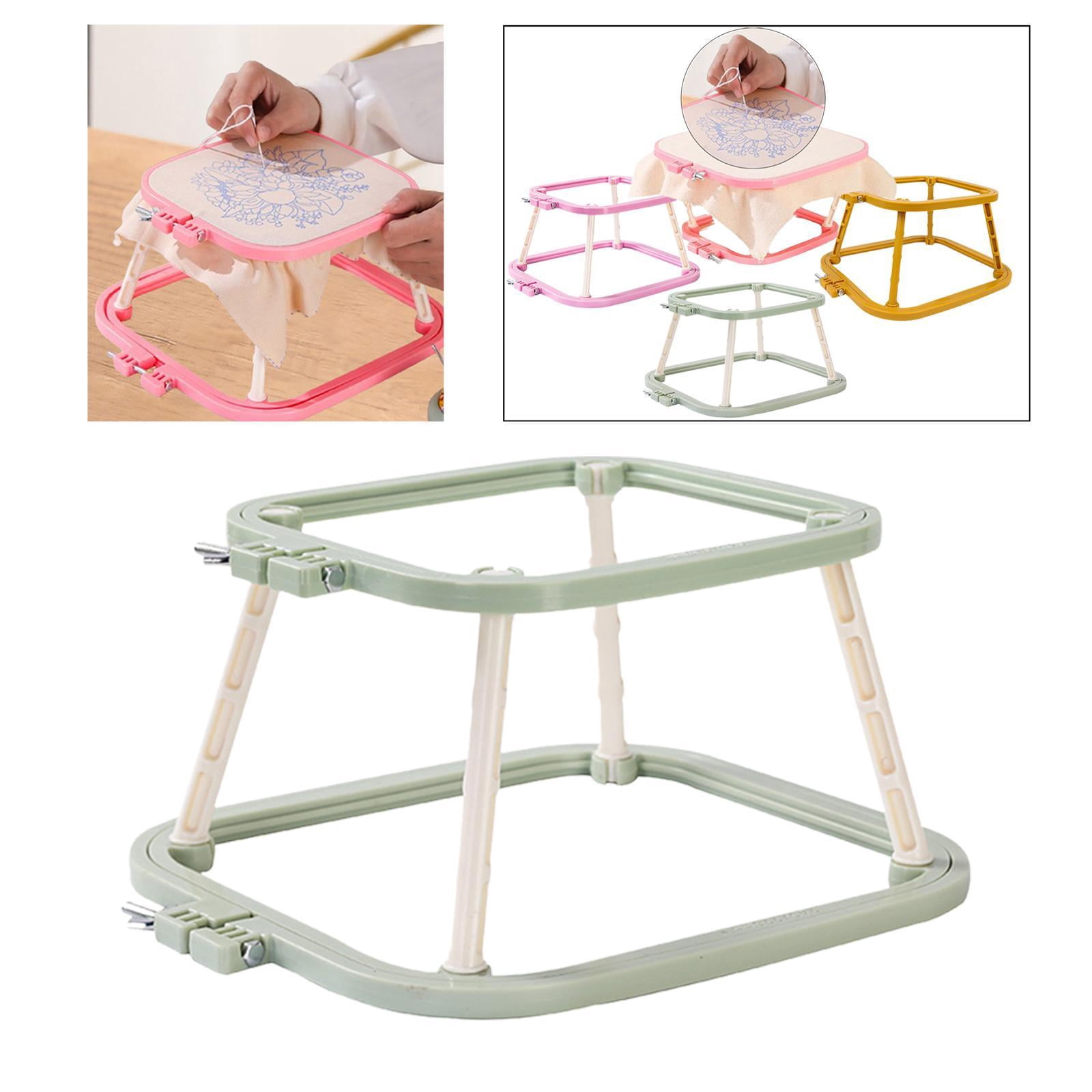 Abbraccia Embroidery Hoop Cross Stitch Rack for Adults Versatile Cross Stitch Hoop Embroidery Frame Holder Stand for Crafts Accessories Green