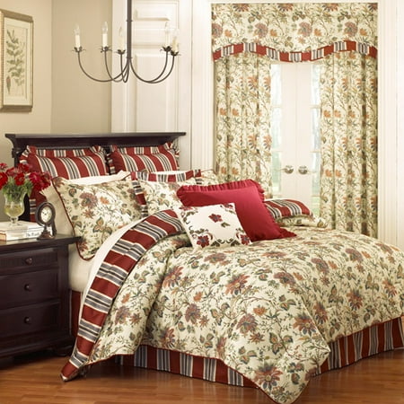 Waverly Felicite Ivory 4pc Queen Comforter Set
