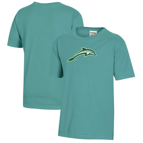 Youth Green JU Dolphins Logo Comfort Wash T-Shirt