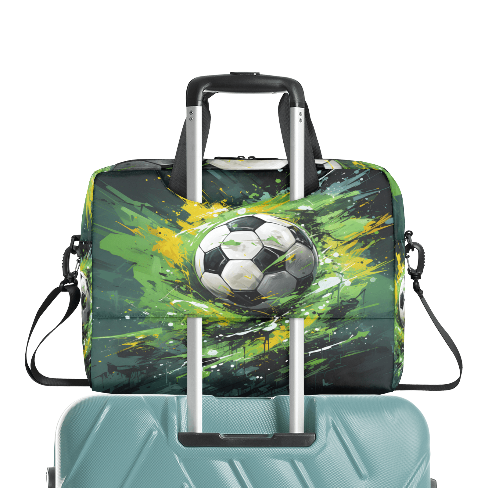 Herdesigns Football Soccer Laptop Bag for Women Men, Computer Case Briefcase Messenger Bags, 15-15.6 inch Laptop Sleeve Shoulder Bag
