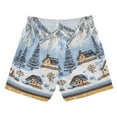 thumbnail image 7 of FORMRS Boys Swim Trunks Quick Dry Mesh Liner Boardshorts Sizes XS-XL, Winter Village, 7 of 7