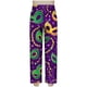 thumbnail image 4 of RKSTN Women's Carnival Pajamas Sets Oversized Lapel Mardi Gras Print Button Long Sleeve Sleepwear T Shirt and Pjs Pant 2 Piece Matching Set Casual Turndown Plus Size Pajama and Pants Loungewear Set, 4 of 9