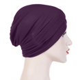 thumbnail image 4 of EnJoCho Elastic Caps for Ladies Women Stretch Cloth Forehead Headwear Soft Hat Linen Turban Hat Bottoming Hat, 4 of 5