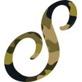 thumbnail image 2 of 3in x 3in Camo Cursive S Monogram Sticker Vinyl Vehicle Stickers Cup Decal, 2 of 2