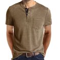thumbnail image 1 of CEHVOM Men Long-Sleeve Beefy Muscle Basic Solid Pure Color Blouse Tee Shirt Top, 1 of 4