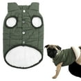 thumbnail image 4 of Chaleco para mascotas Sunnimix Ropa cálida para perros Chaleco de invierno suave Verde, 4 of 8