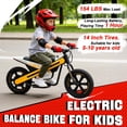 thumbnail image 7 of ICEELF 24V 300W Kids Electric Bike, Electric Dirt Bike with Flashing LED Lights, 2 Speed Settings, Music Function, for Boys Girls Ages 6+,Yellow, 7 of 7