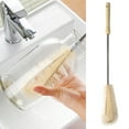 thumbnail image 2 of Qnjujn Small Cup Cleaning Brush, L Shape Long Handle Mini Brush for Tight Spaces, Soft Nylon Bristles for Glass Ceramic Plastic Bottles, Hanging Hole for Storage Dishwasher Safe, 2 of 4