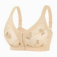 thumbnail image 2 of Loopsun Womens Bras Plus Size, Bras for Women, Women's Large Cup Front Buckle Fashion Printed Oversized Underwear Bra Beige XXXXXL, 2 of 5