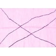 thumbnail image 1 of Ahgly Company Indoor Rectangle Solid Pink Modern Area Rugs, 6' x 9', 1 of 4