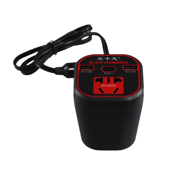 Car Power Inverter 24V/12V to 220V LedDisplay NEW USB Ports P2U1