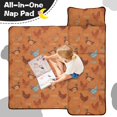 thumbnail image 4 of Rooster and Farm Orange Pattern Teens Toddler Nap Mat with Pillow, Sleeping Mat Bag for Preschool Daycare 59"x22", 4 of 6