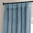 thumbnail image 3 of HPD Half Price Drapes Signature Copenhagen Blue Plush Velvet Blackout Curtains (1 Panel), 50W X 96L, 3 of 6