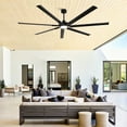 thumbnail image 4 of 100" Industrial 7-Blade HVLS Ceiling Fan with Remote and LED Lights, Dimmable Ceiliing Fan, Downrod Ceiling Fan, 4 of 16
