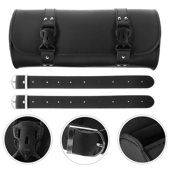 LEORX Motorcycle Saddle Bag Black Multifunctional Tool Storage Organizer