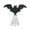 A, variant on Gothic Bat Tabletop Decor - Funny Halloween Tree Topper with Spring Base, Mini Bat Ornaments for Desktop, Office & Party Decorations, Spooky Holiday Decoration