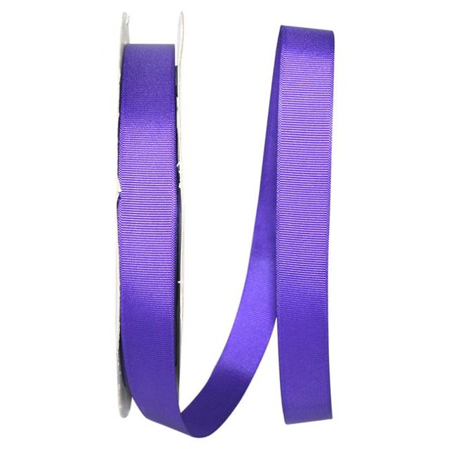 Reliant Ribbon 4900-286-05C 0.875 in. 100 Yards Grosgrain Style Ribbon, Purple Haze