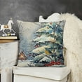 thumbnail image 2 of SHANXI Decorative Snowy Forest Cardinal Red Bird Deer Fox Rabbit Cushion Case Decor, Farmhouse Christmas Holiday Seasonal Home Decor for Couch PC 18x18in, 2 of 5