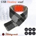 thumbnail image 2 of Wovix Unisex Classic Tartan Plaid Winter Heated Color Block Scarf with Power Bank Cordless Heating Pad with Adjustable 3 Heat Settings Portable Heated Neck Scarf Winter Gifts Warm For Daily, 2 of 6