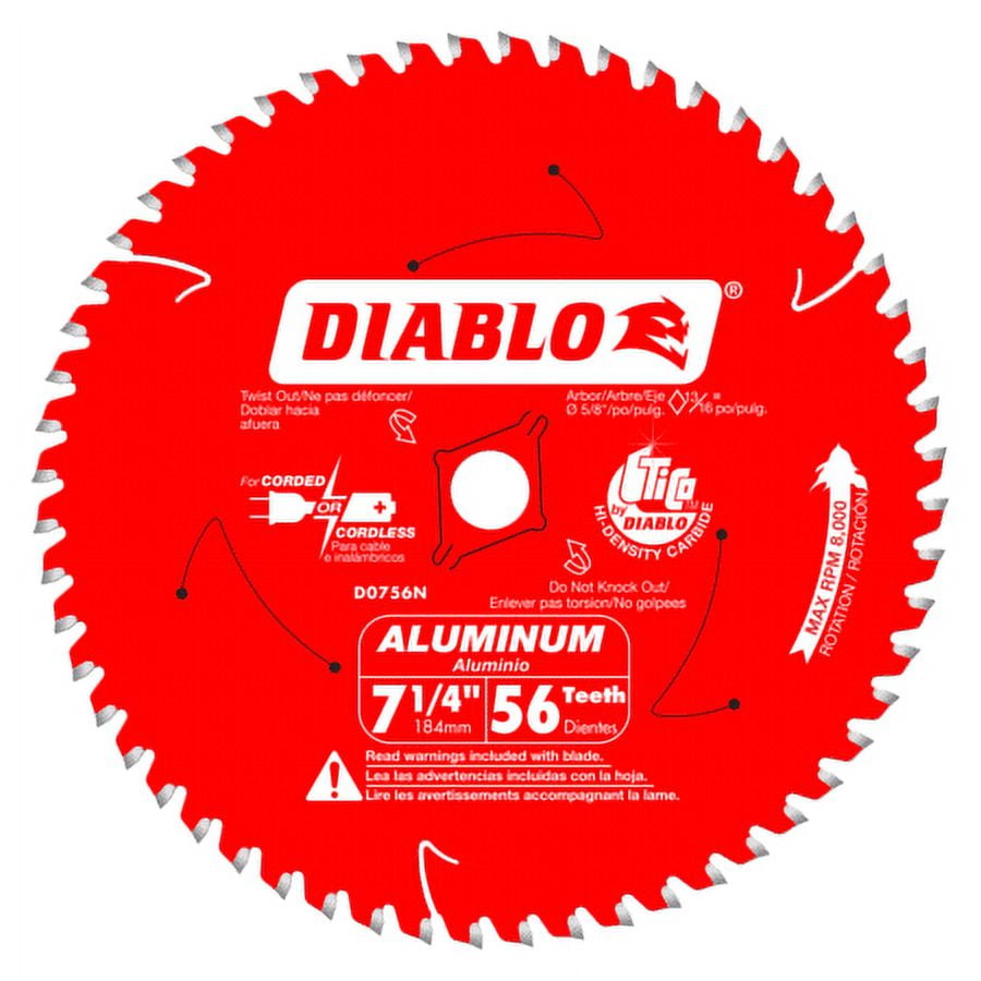 Diablo-D0756NA 7-1/4in. x 56 Tooth Thick Aluminum Cutting Saw Blade