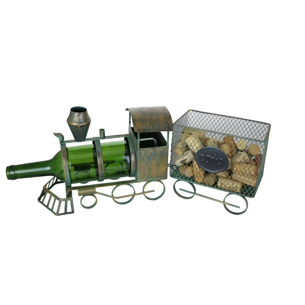 Steam Engine Train and Coal Car Bottle Holder and Cork Holder Walmart