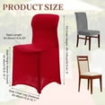 thumbnail image 2 of Polyester Spandex Chair Cover 85-105cm Banquet Chair Slipcovers, Wine Red, 2 of 6