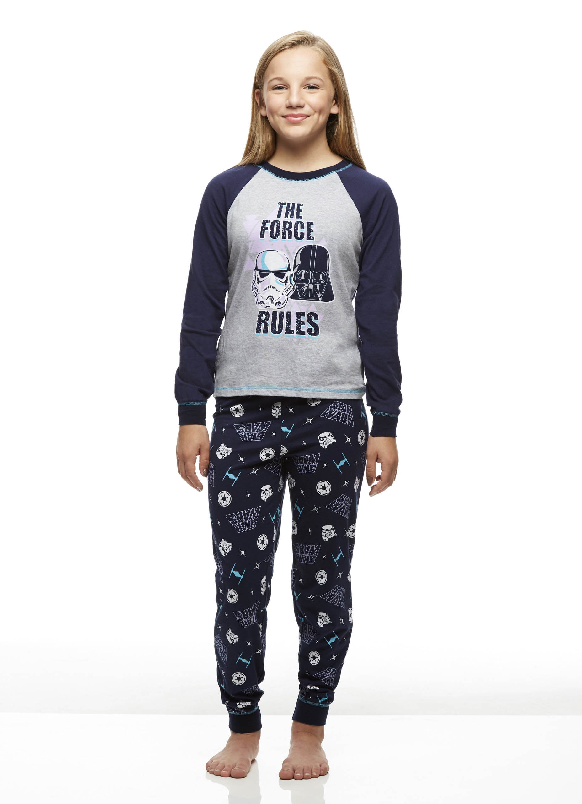 Long-Sleeved Top & Jogger Pants Big Girls 2-Piece Pajama Set
