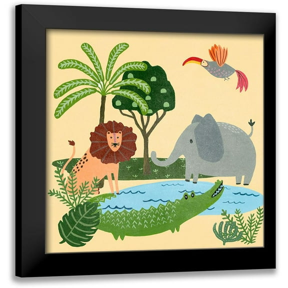Moore, Regina 12x12 Black Modern Framed Museum Art Print Titled - Lil Wild Ones I