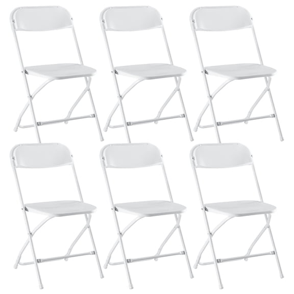 CONCETTA 6 Pcs Plastic Folding Chair Indoor Outdoor Activity Chair Lightweight Folding Chair