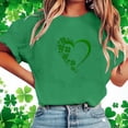 thumbnail image 2 of St Patricks Day Shirt Women Irish Printed Short Sleeve Holiday Summer Tops, 2 of 6